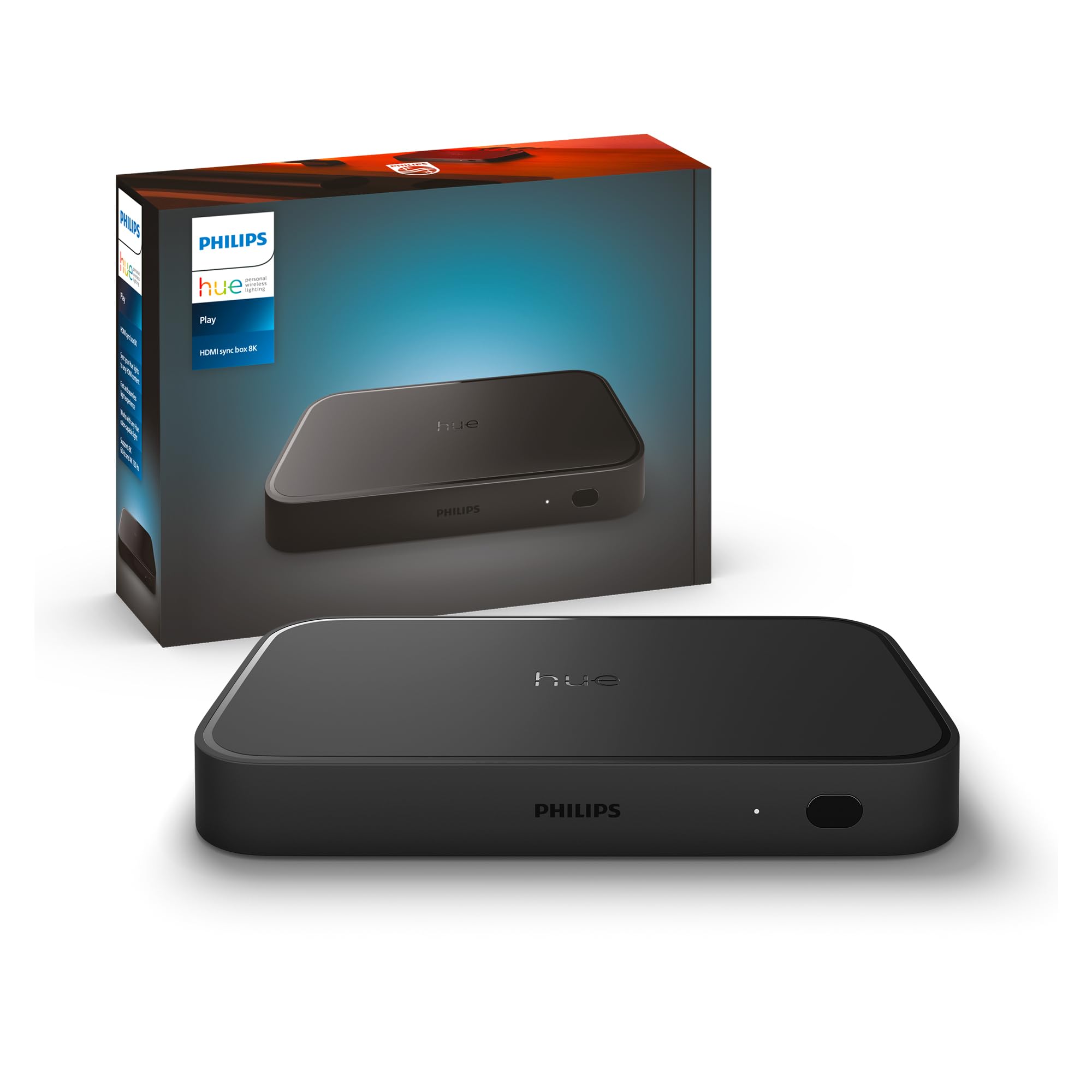Philips Hue HDMI Sync Box 8K, 4 HDMI Bağlantısı, Akıllı Aydınlatma